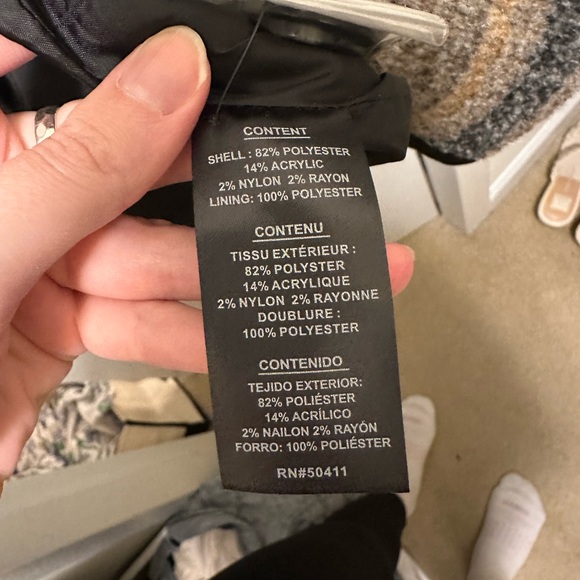 Kensie Women's Trench Coat - Tan and Black Plaid - Picture 3 of 3